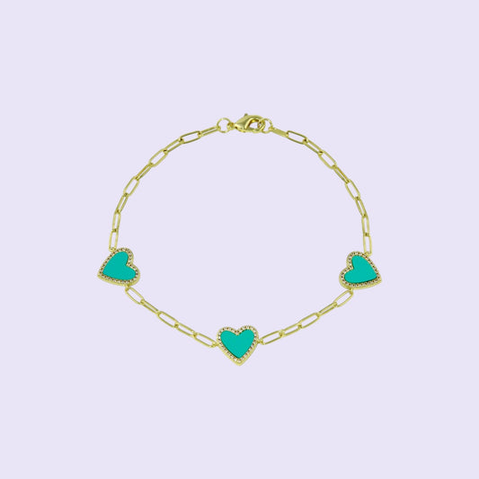 Paperclip Heart Bracelet