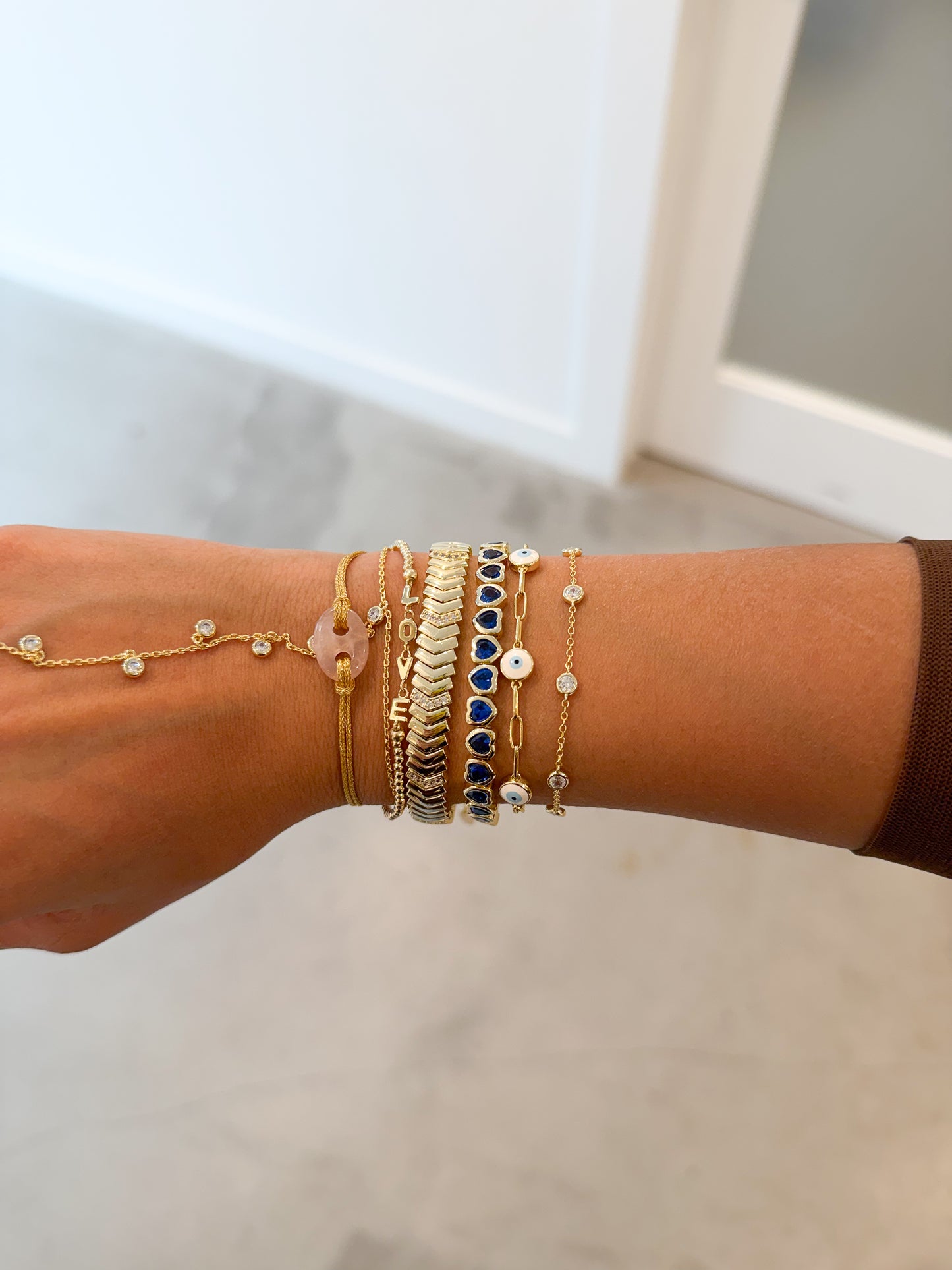 Royal Blue Hearts Bracelet