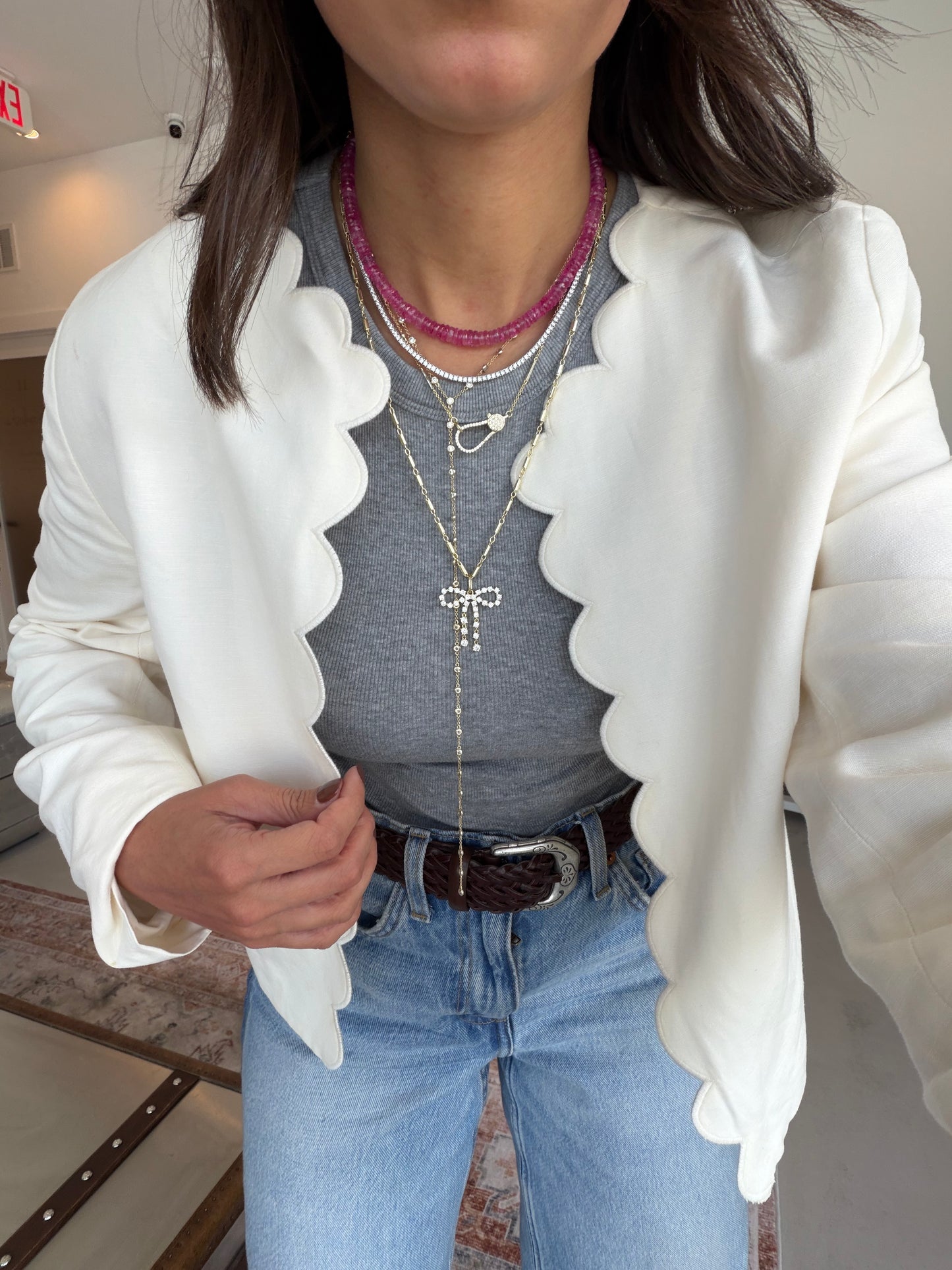 Crystal Bow Necklace