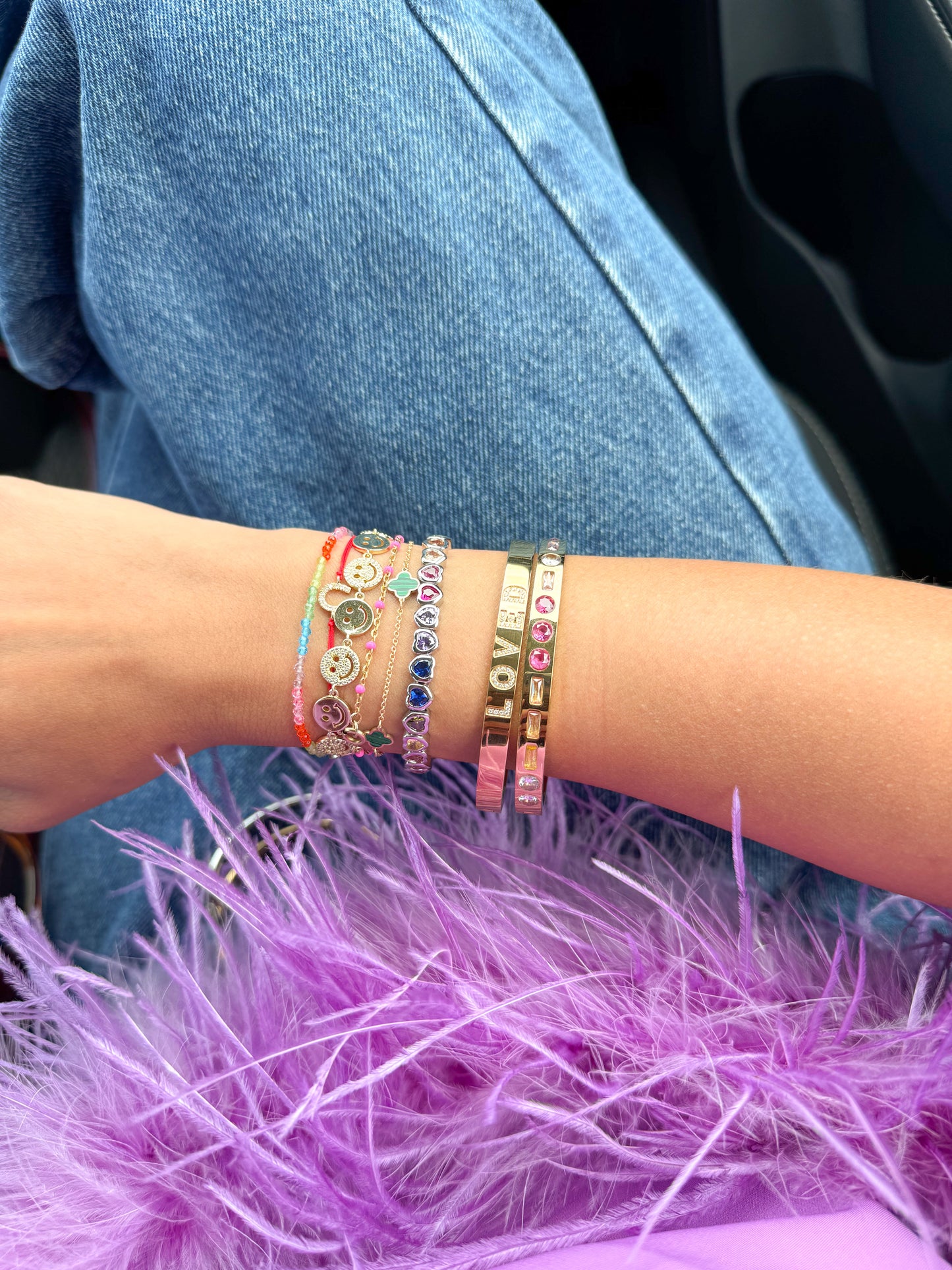 Mini Rainbow Bracelet (Silver)