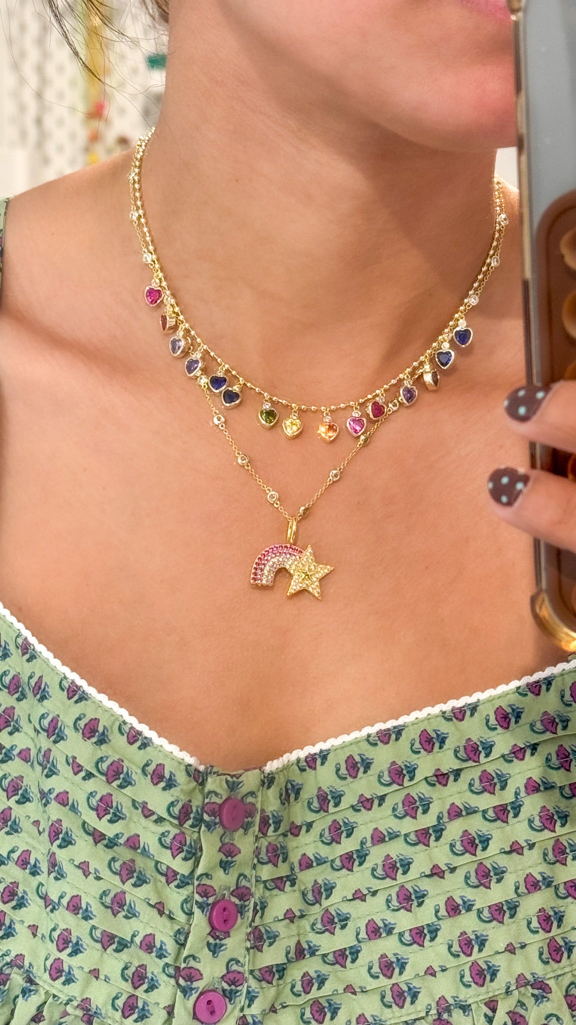Rainbow Heart Necklace