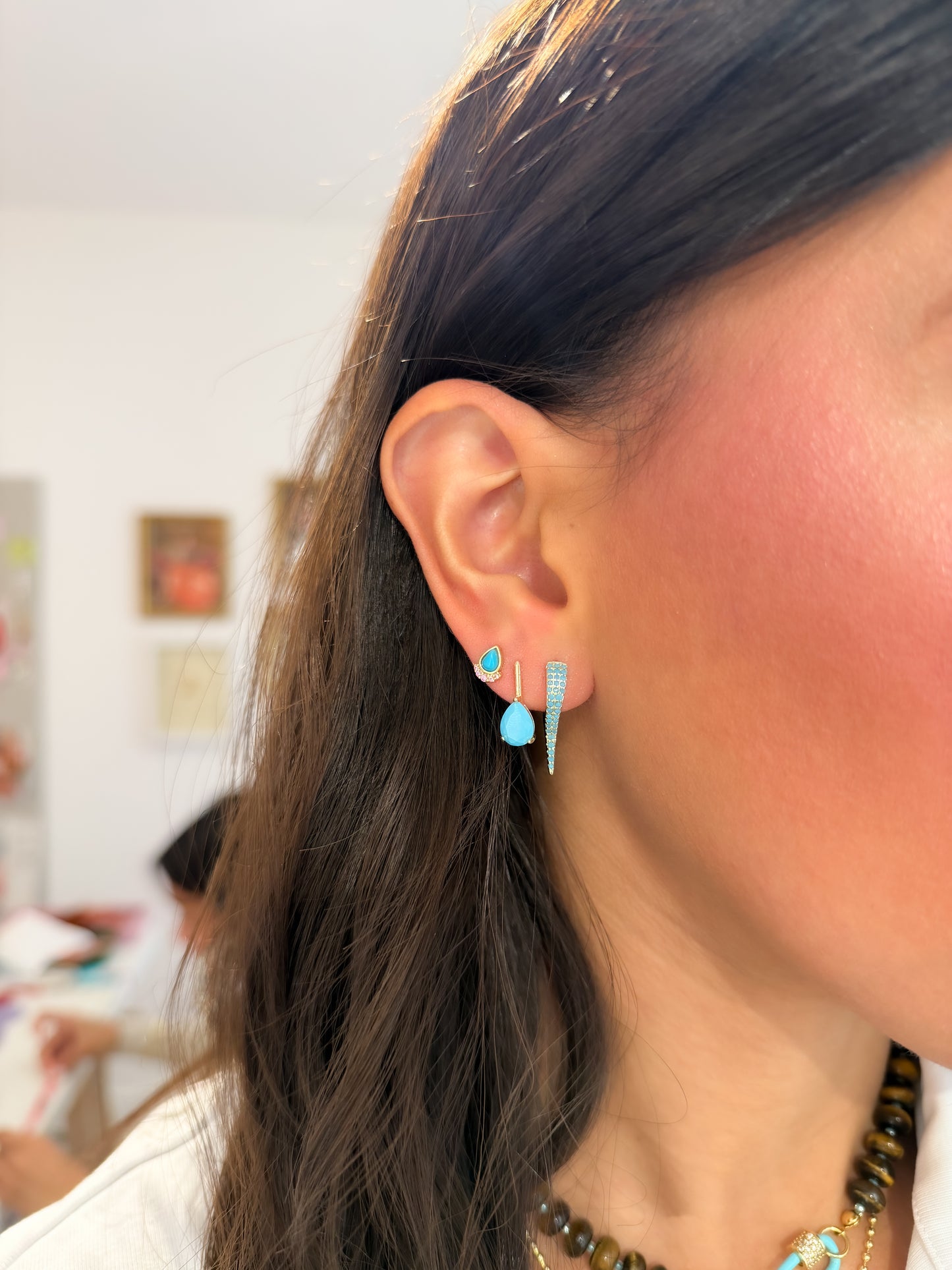 Turquoise Cascade Earrings