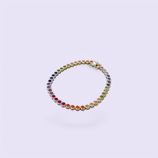 Rainbow Tennis Bracelet