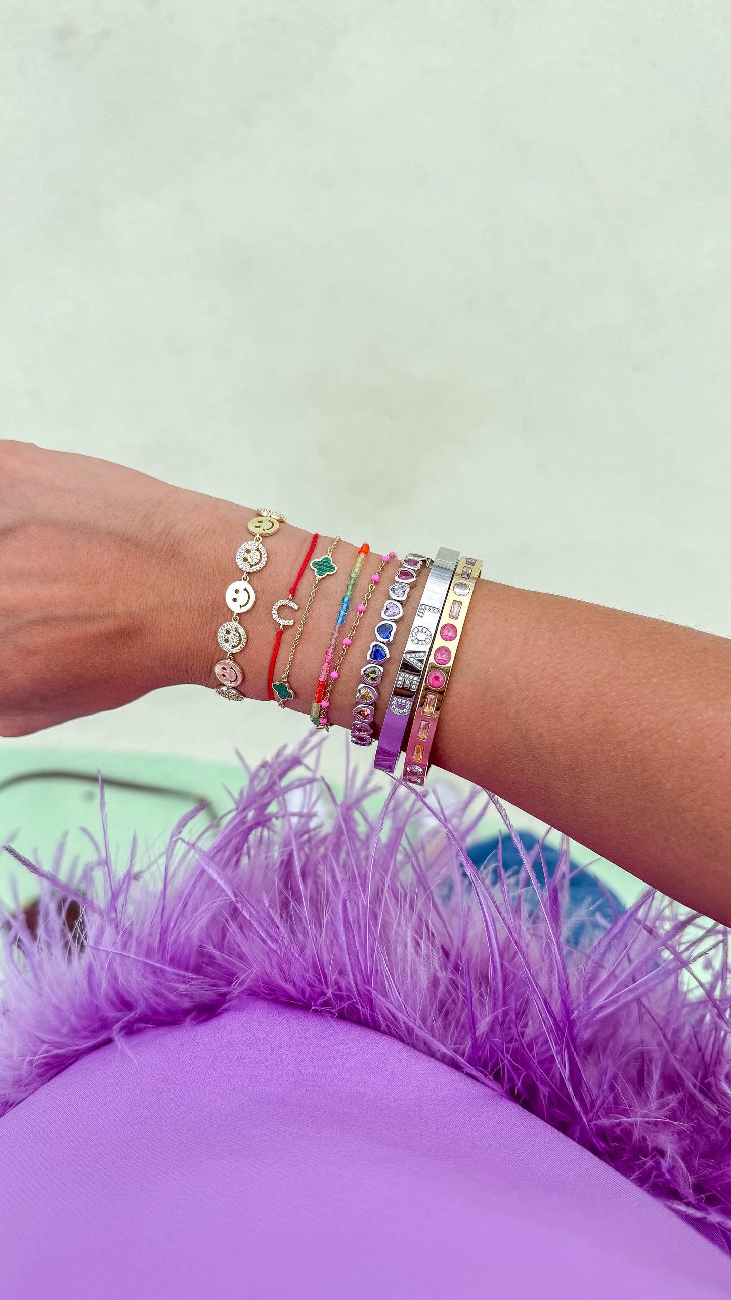 Mini Rainbow Bracelet (Silver)