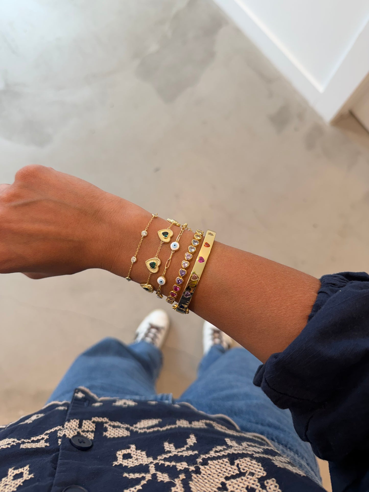 Emerald Heartline Bracelet