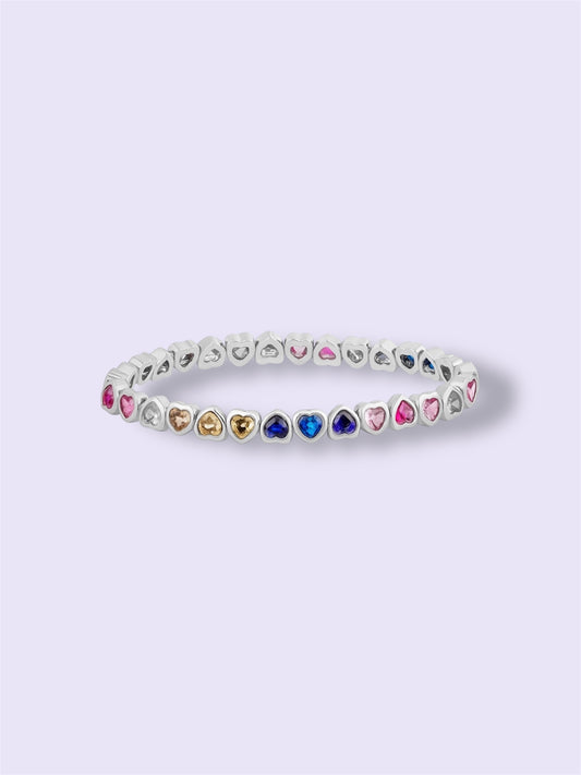 Mini Rainbow Bracelet (Silver)