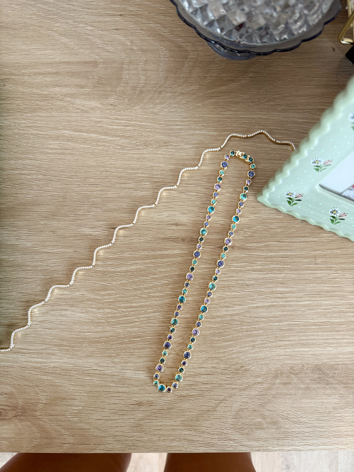 Blue Candy Tennis Necklace