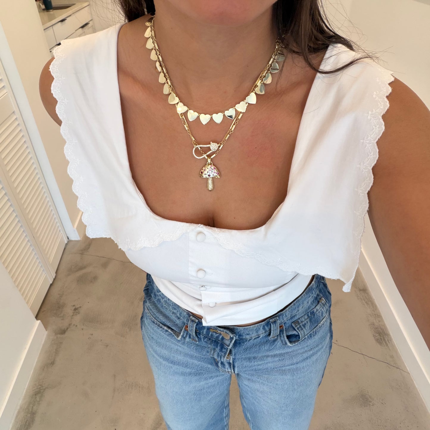 Golden Hearts Venezia Necklace