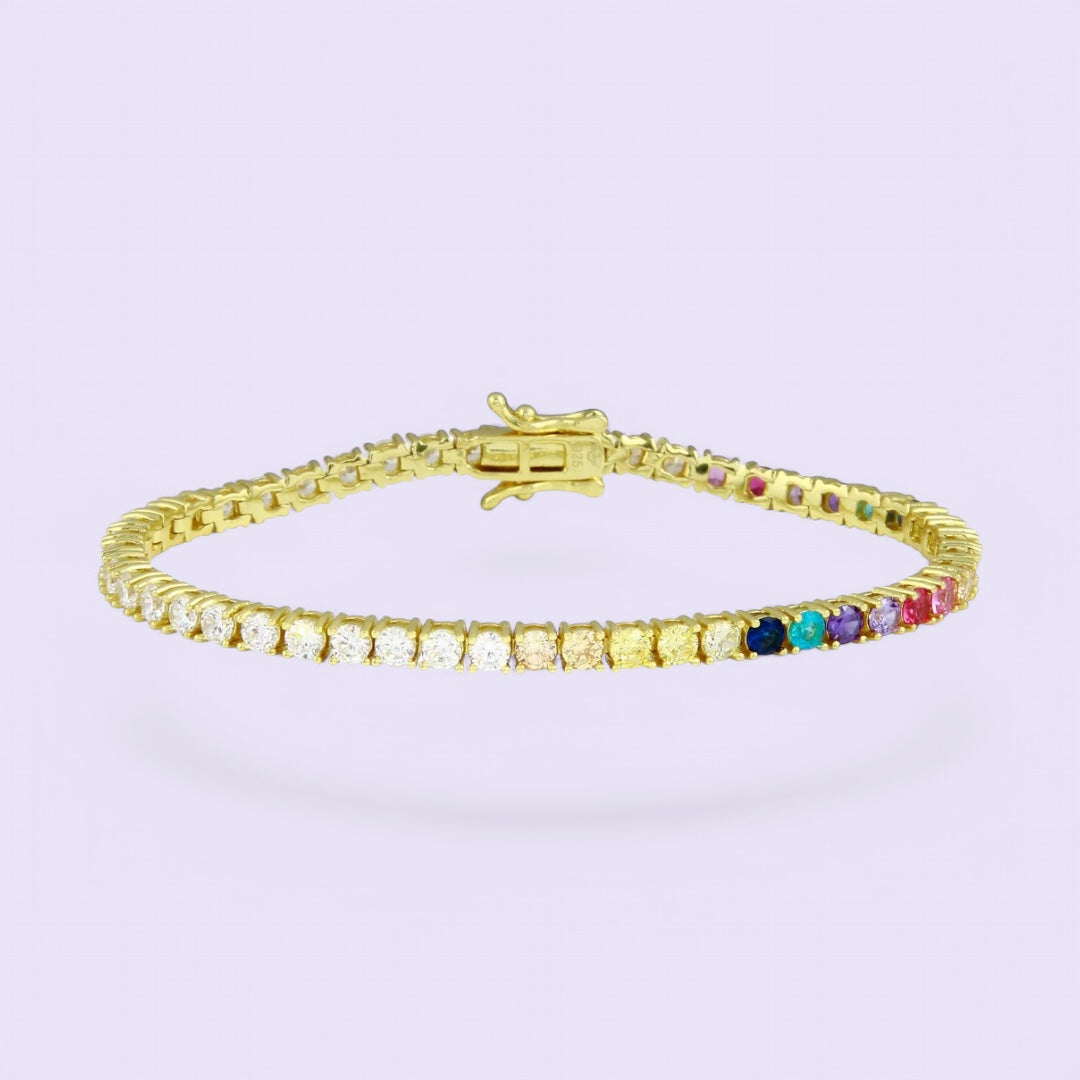 Rainbow Tennis Bracelet