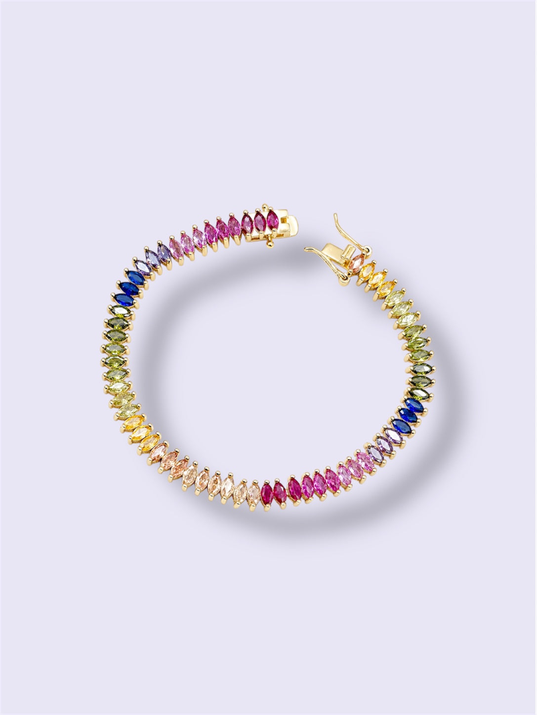 Rainbow Tennis Bracelet