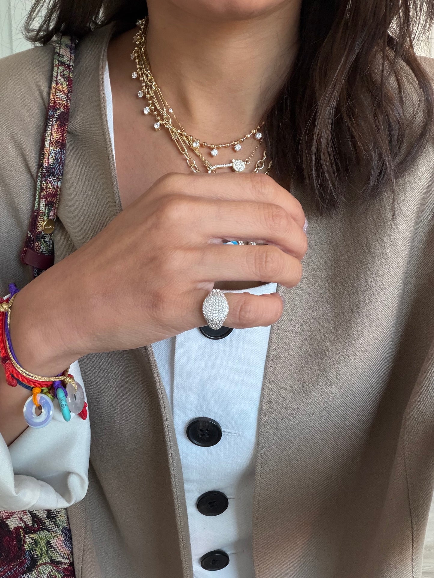 Silver Glow Pinky Ring