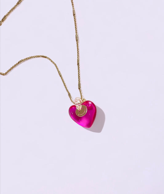 Amour Necklace (Fucsia)