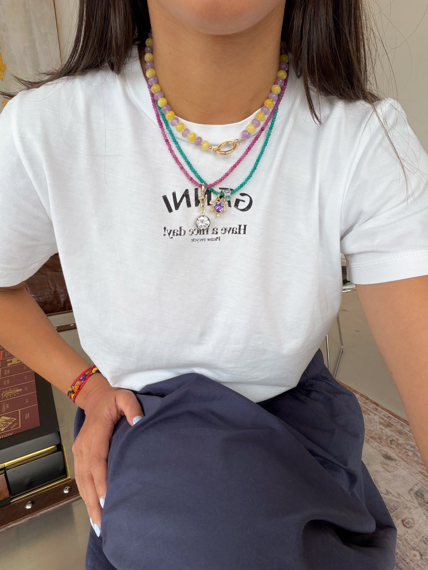 Magenta Gem Necklace