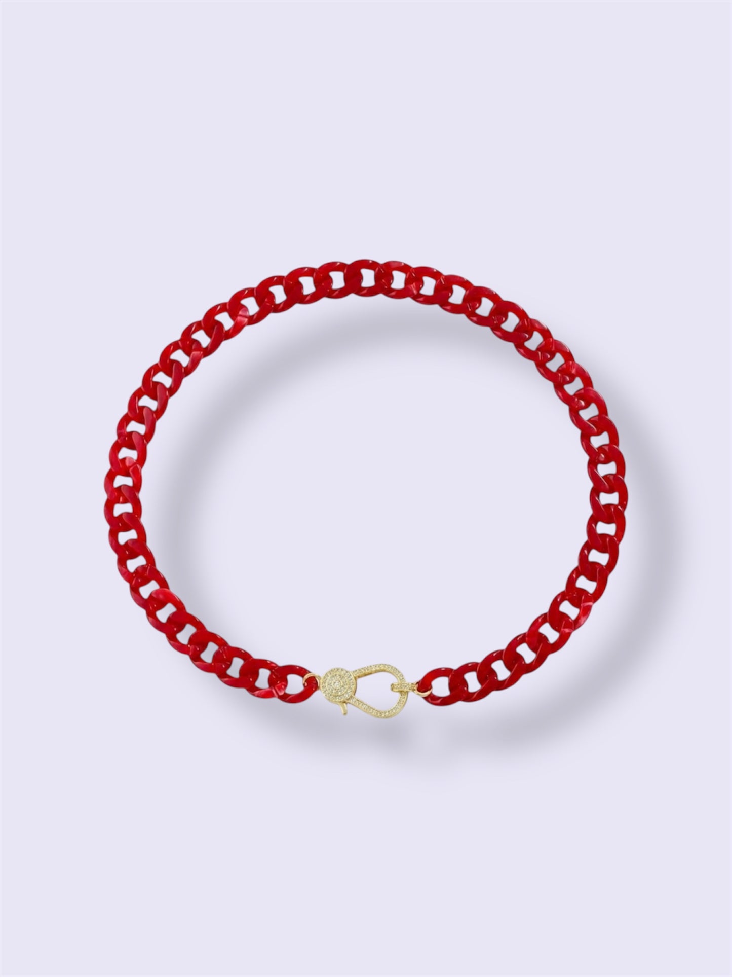 Cherry Lobster Link Necklace