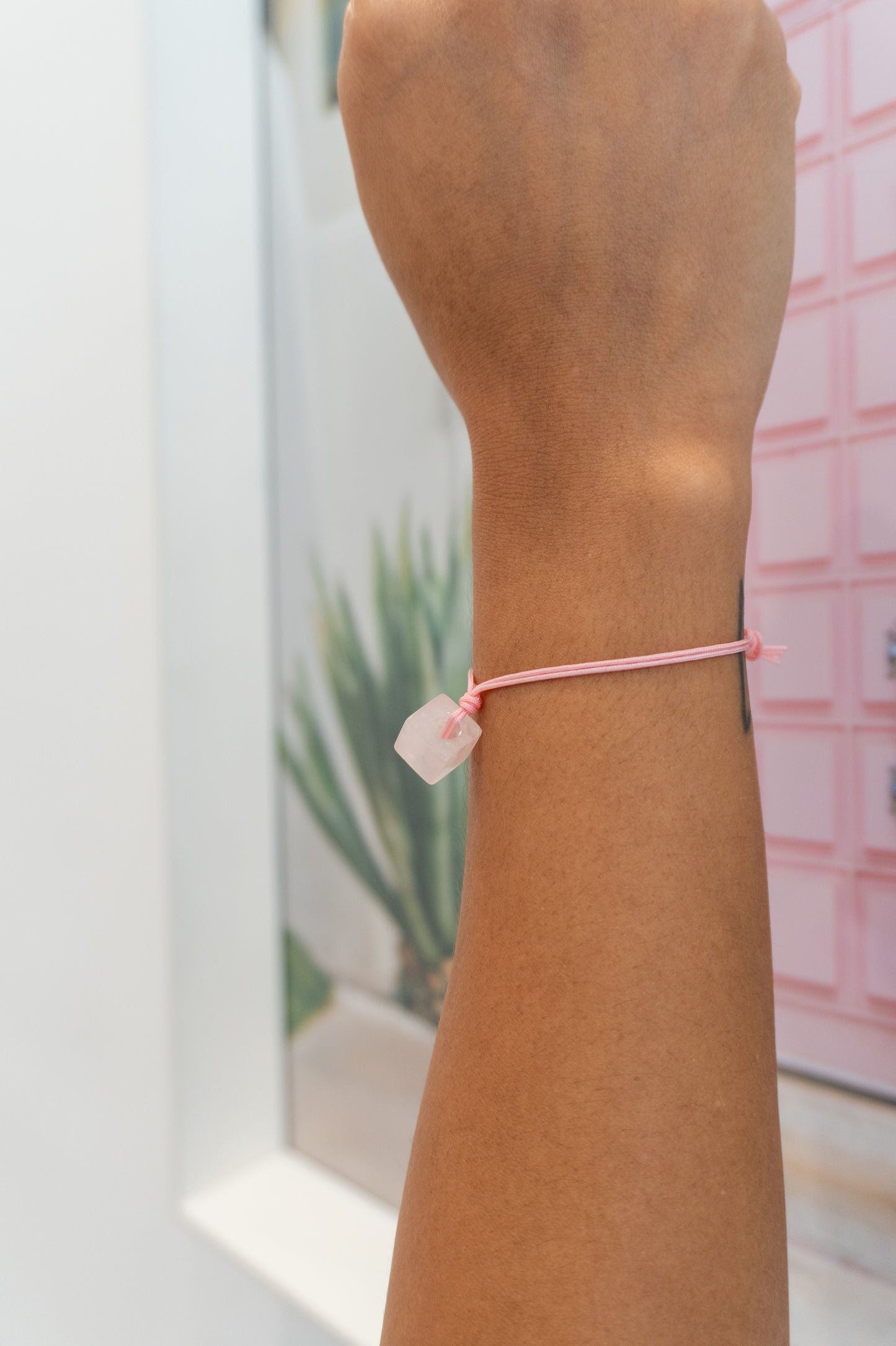 Cuarzo Rosa Cubo
