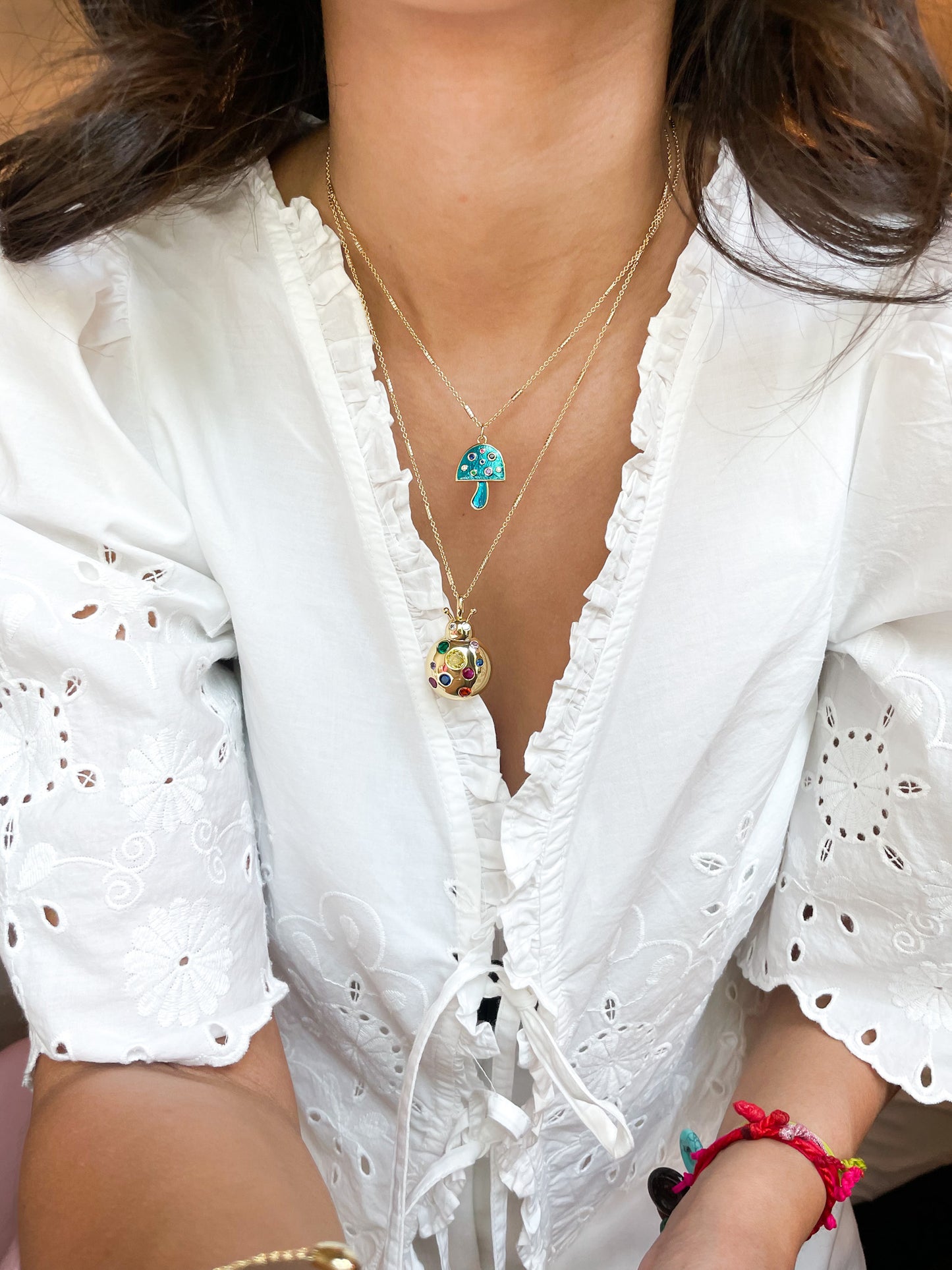 Hongo turquesa Necklace (pequeño)