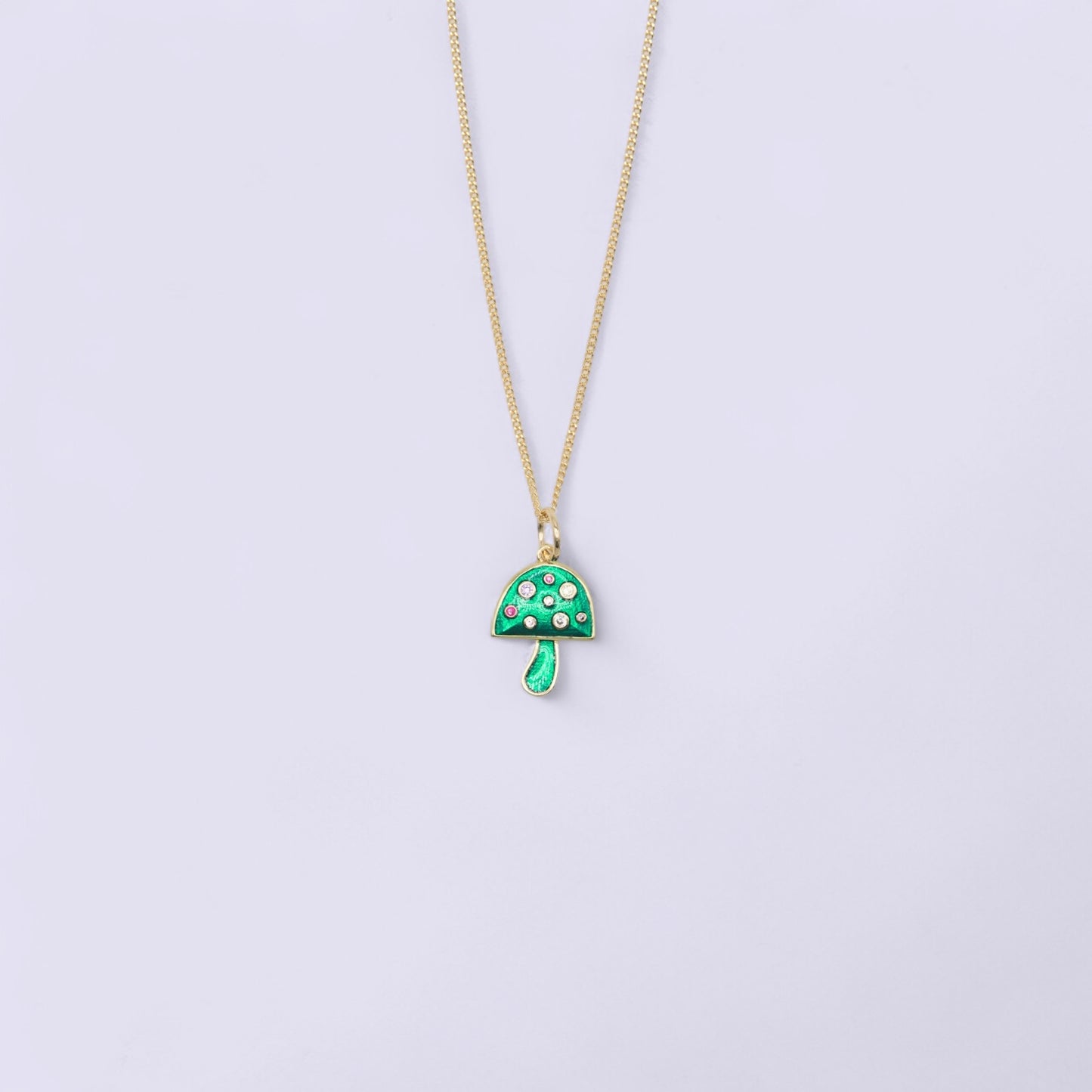 Hongo verde Necklace (pequeño)