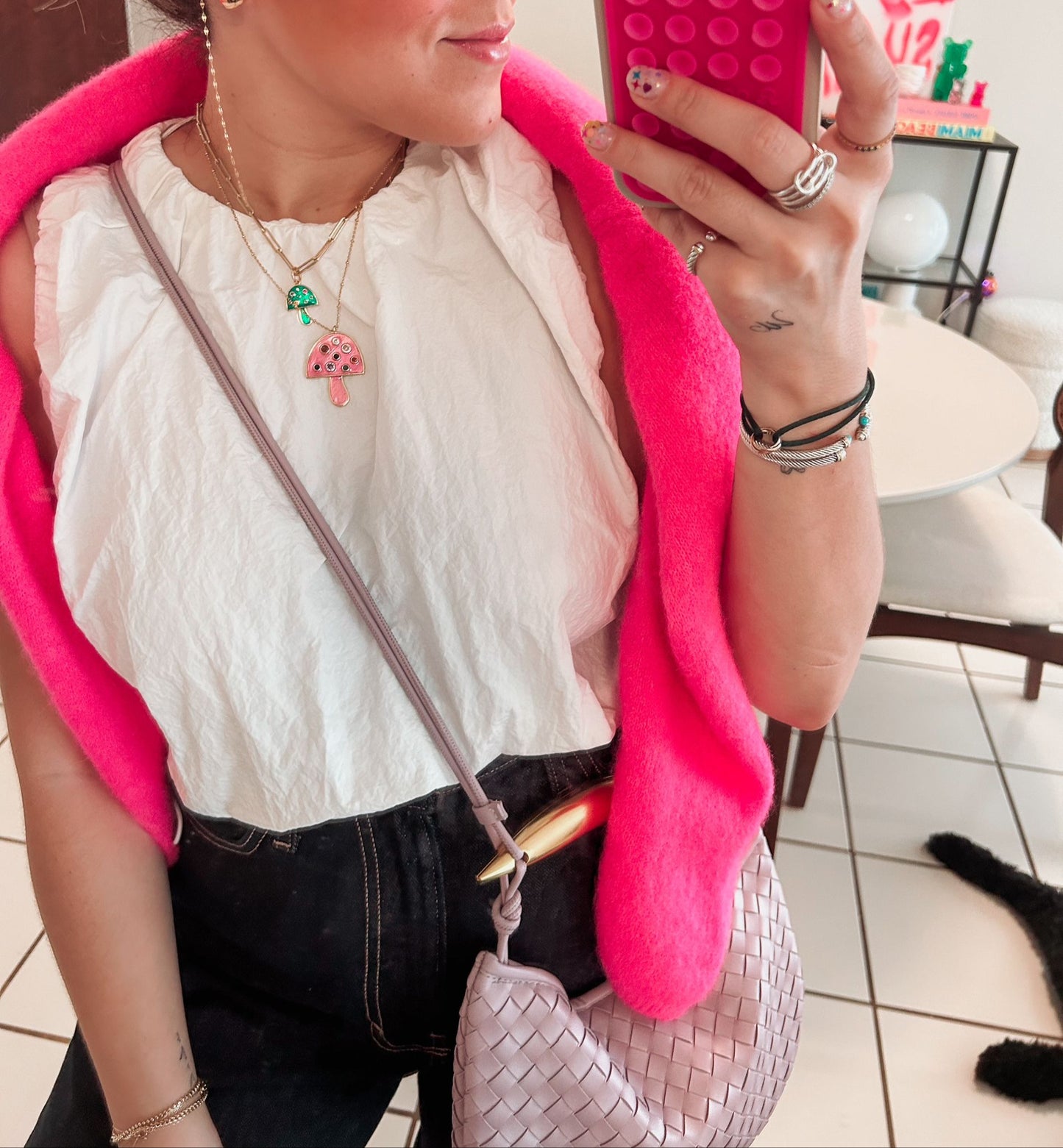 Hongo verde Necklace (pequeño)