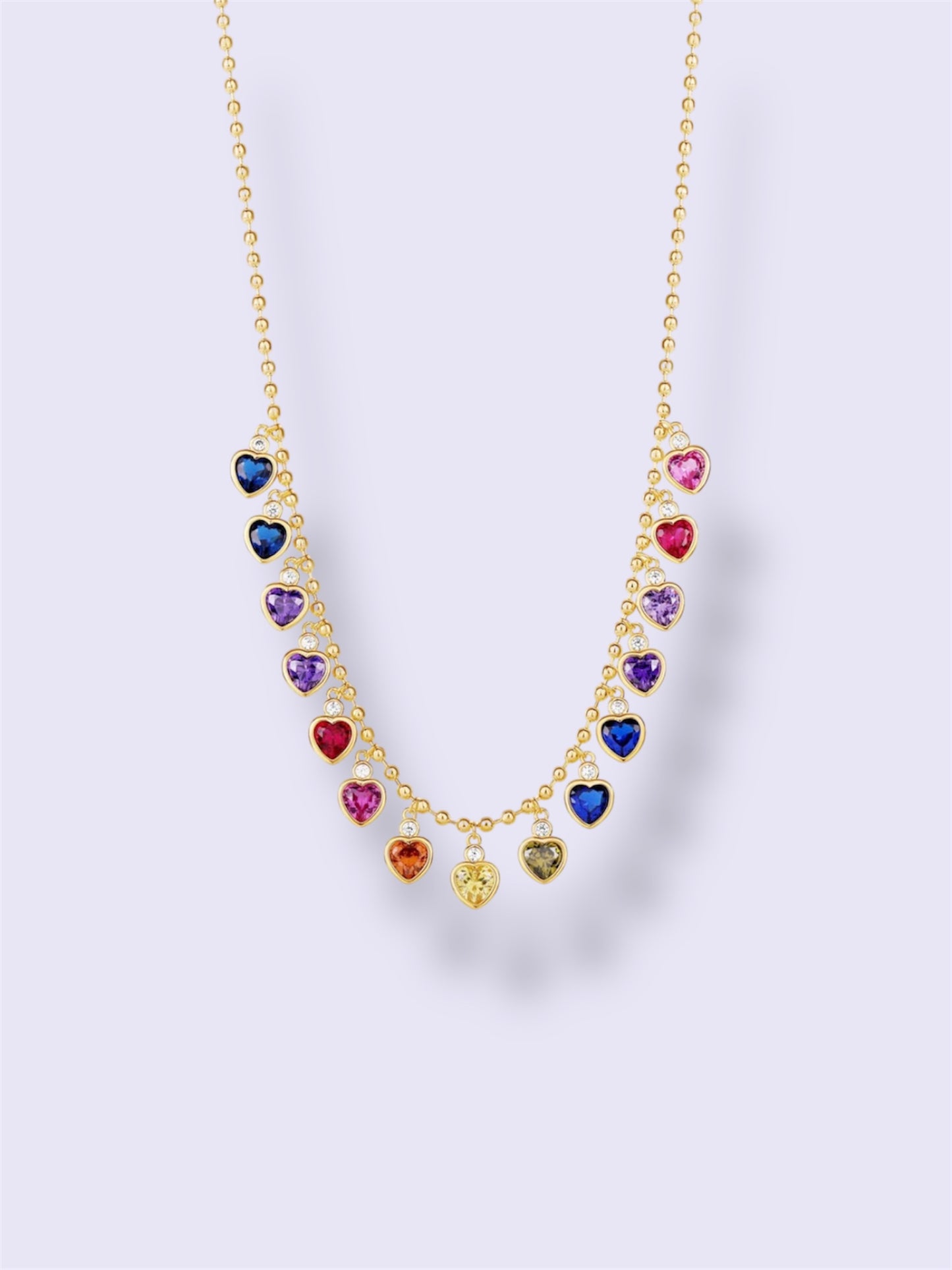 Rainbow Heart Necklace