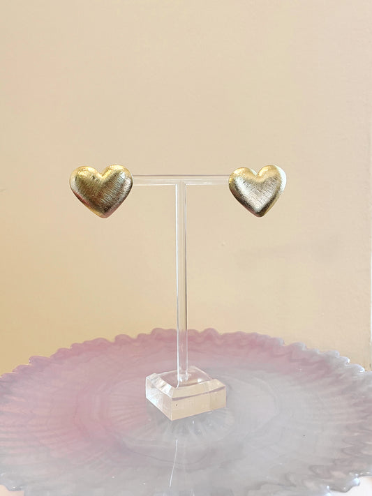 Zarcillos en forma de corazón grandes