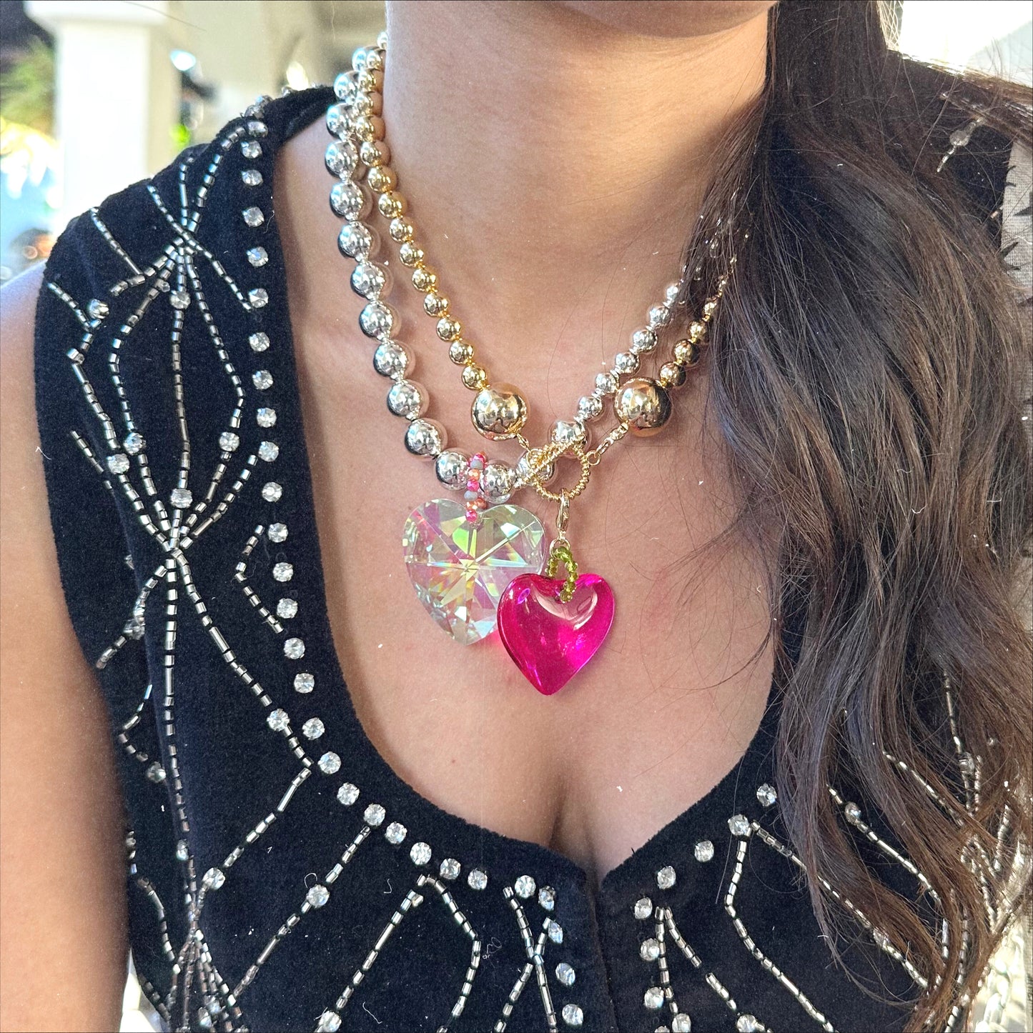 Corazón fucsia