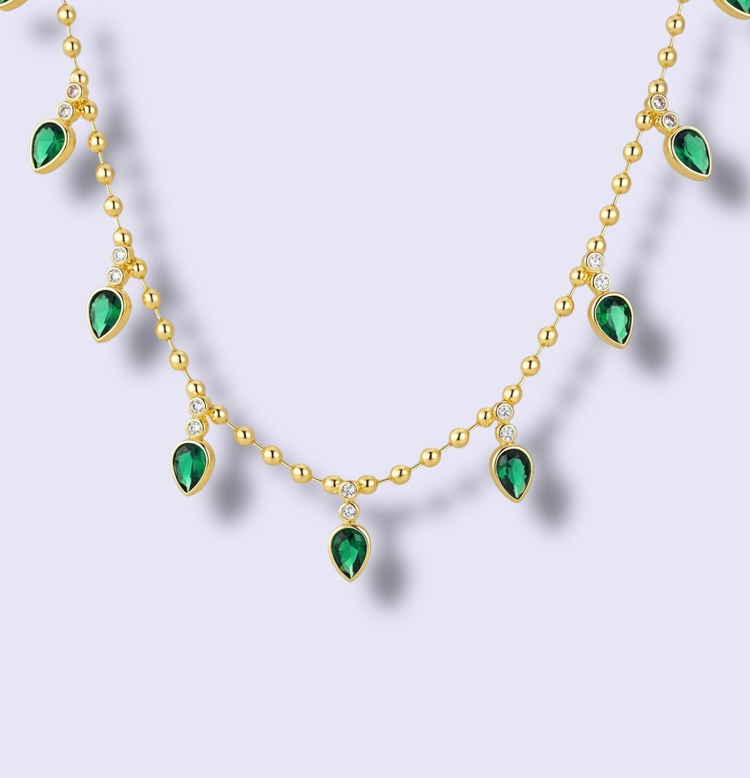 Emerald Drops Necklace