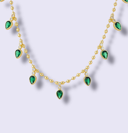 Emerald Drops Necklace