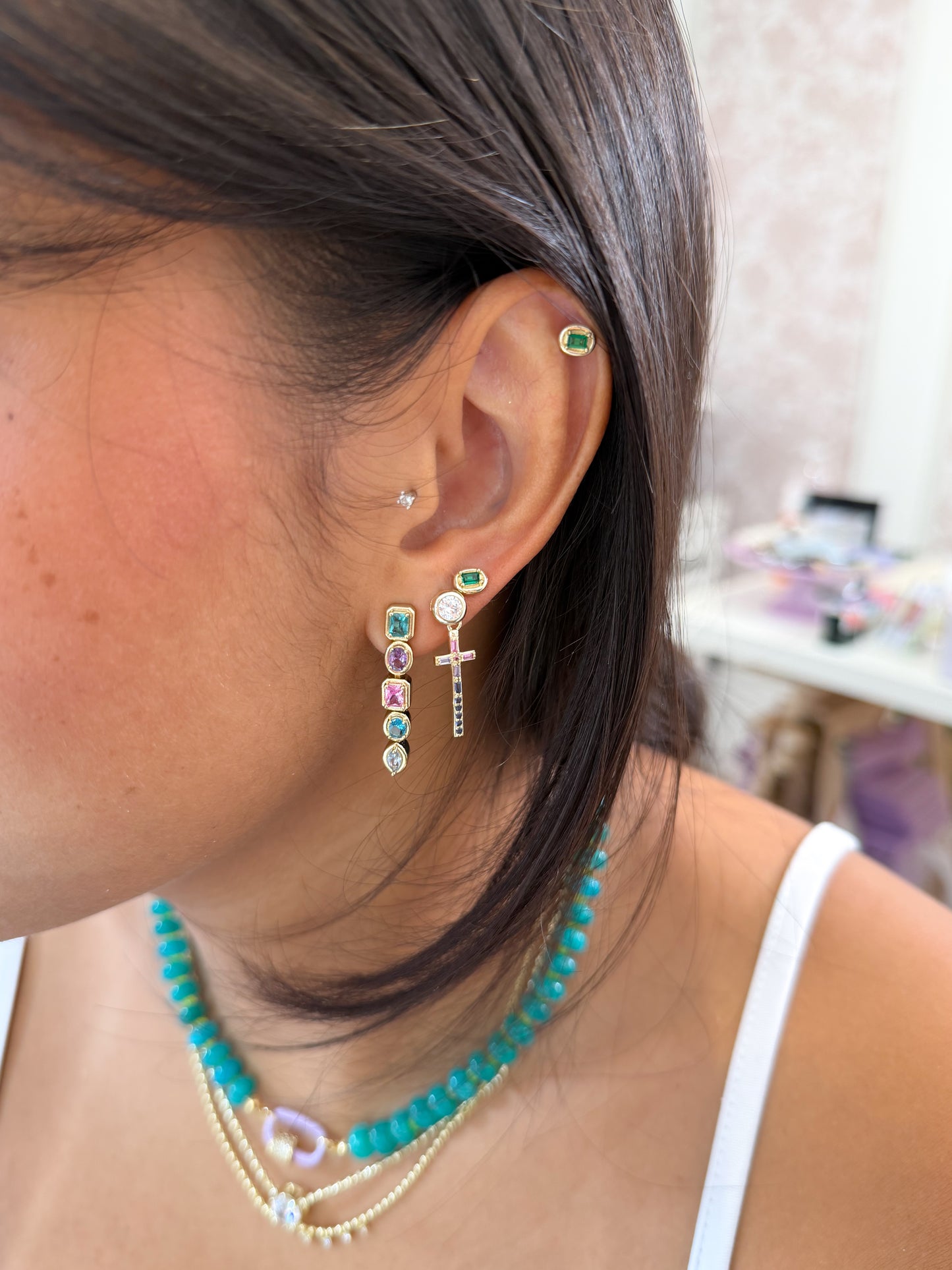 Rainbow Cascade Earrings