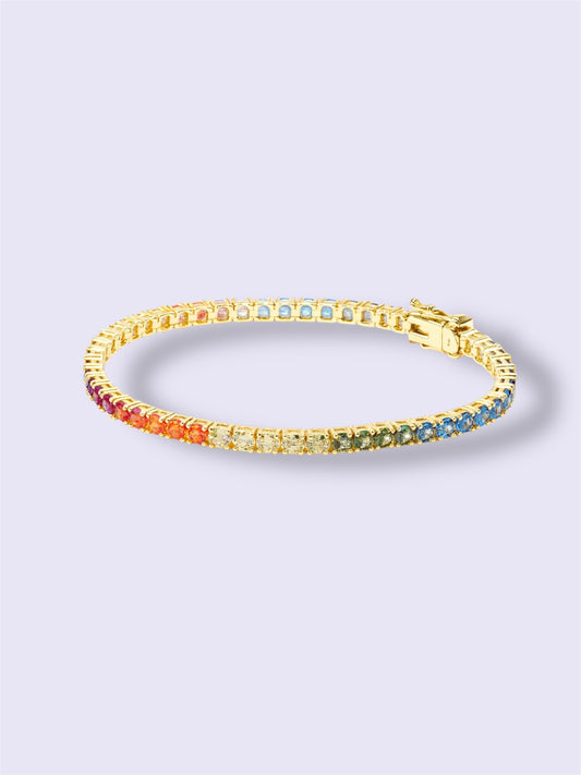 Rainbow Tennis Bracelet