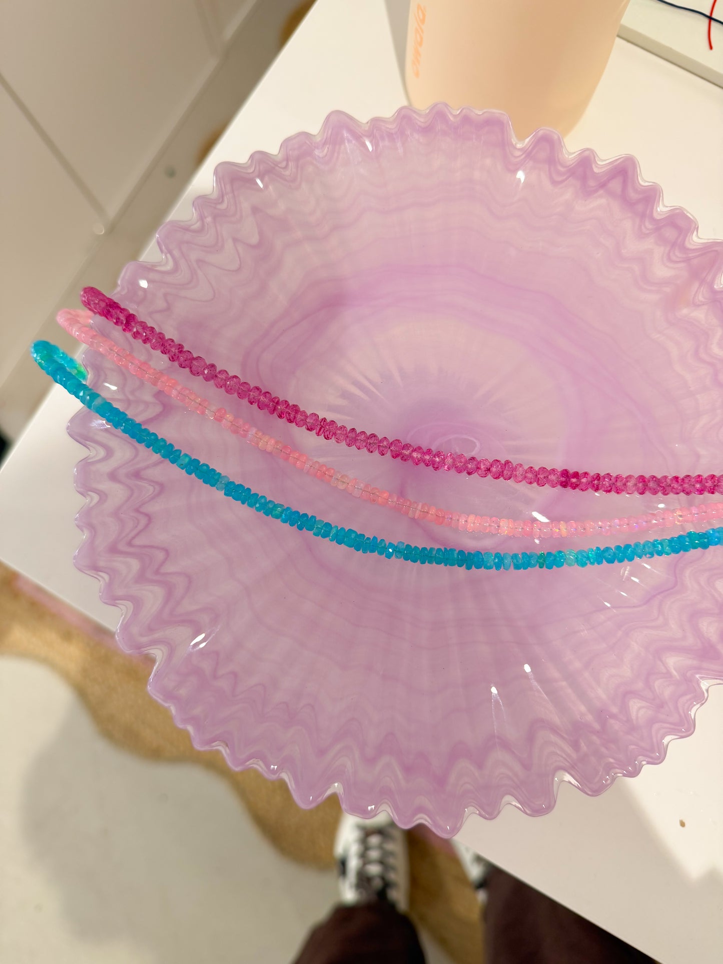 Hot Pink Topaz Necklace