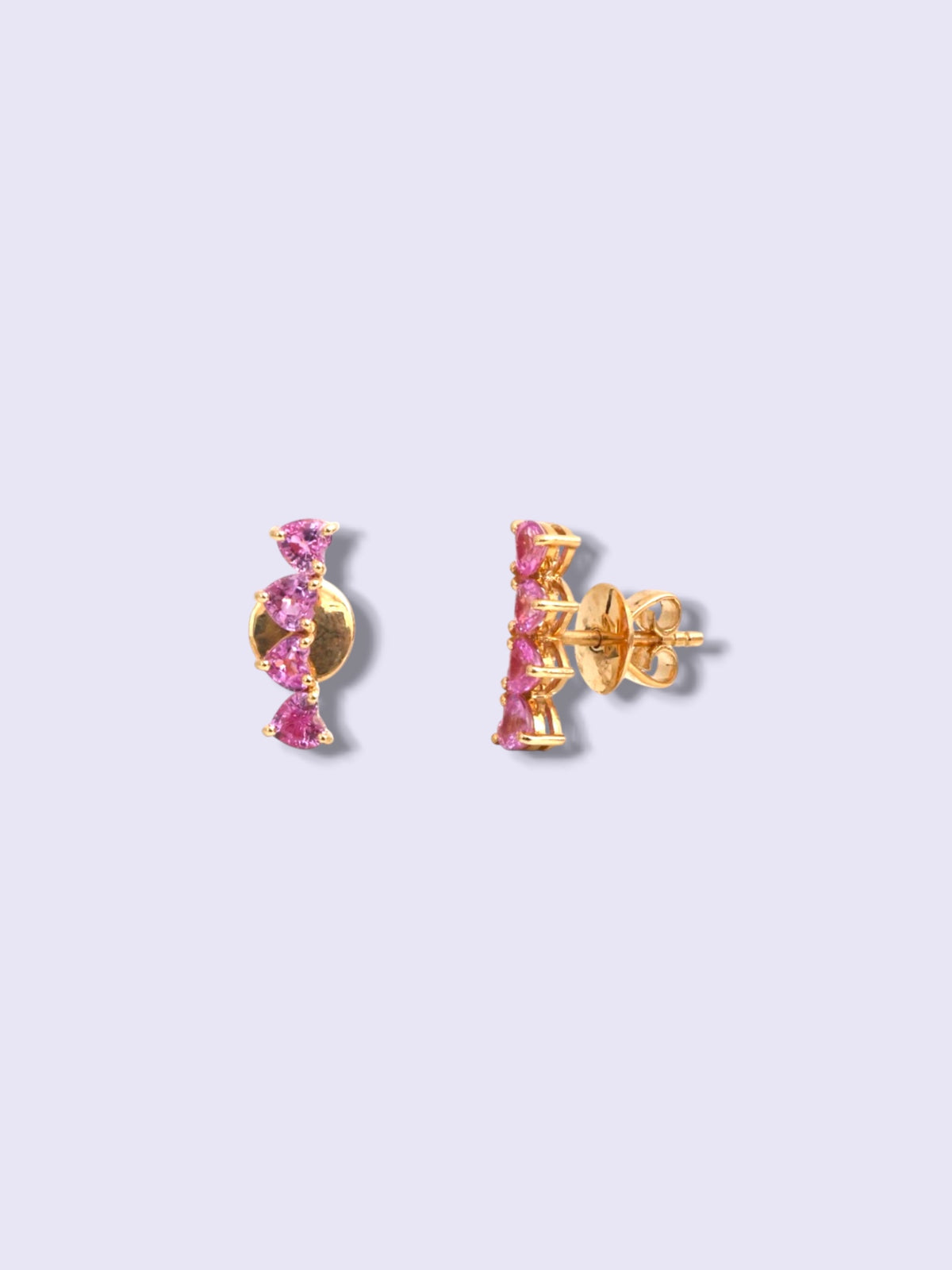 Pink Sapphire Cascade Earrings