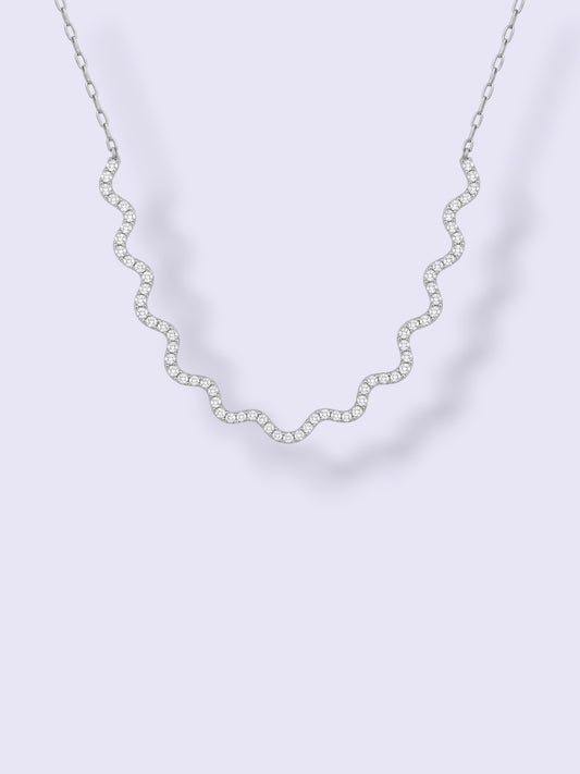 Silver Wavy Choker