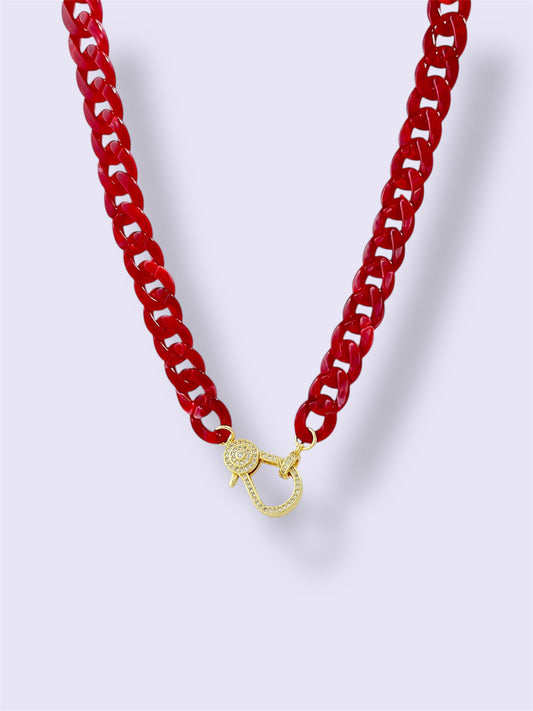 Cherry Lobster Link Necklace