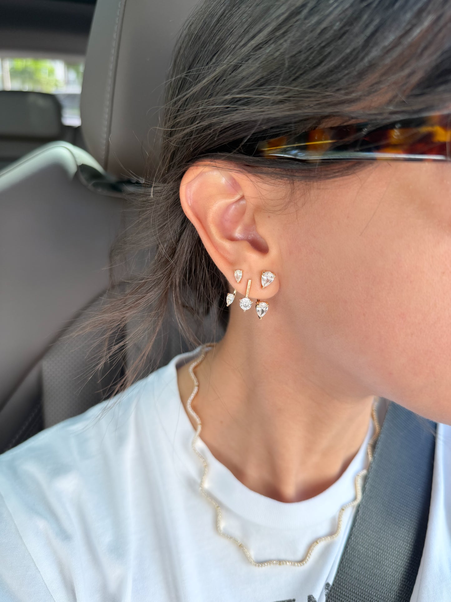 Double Pear Large Earrings