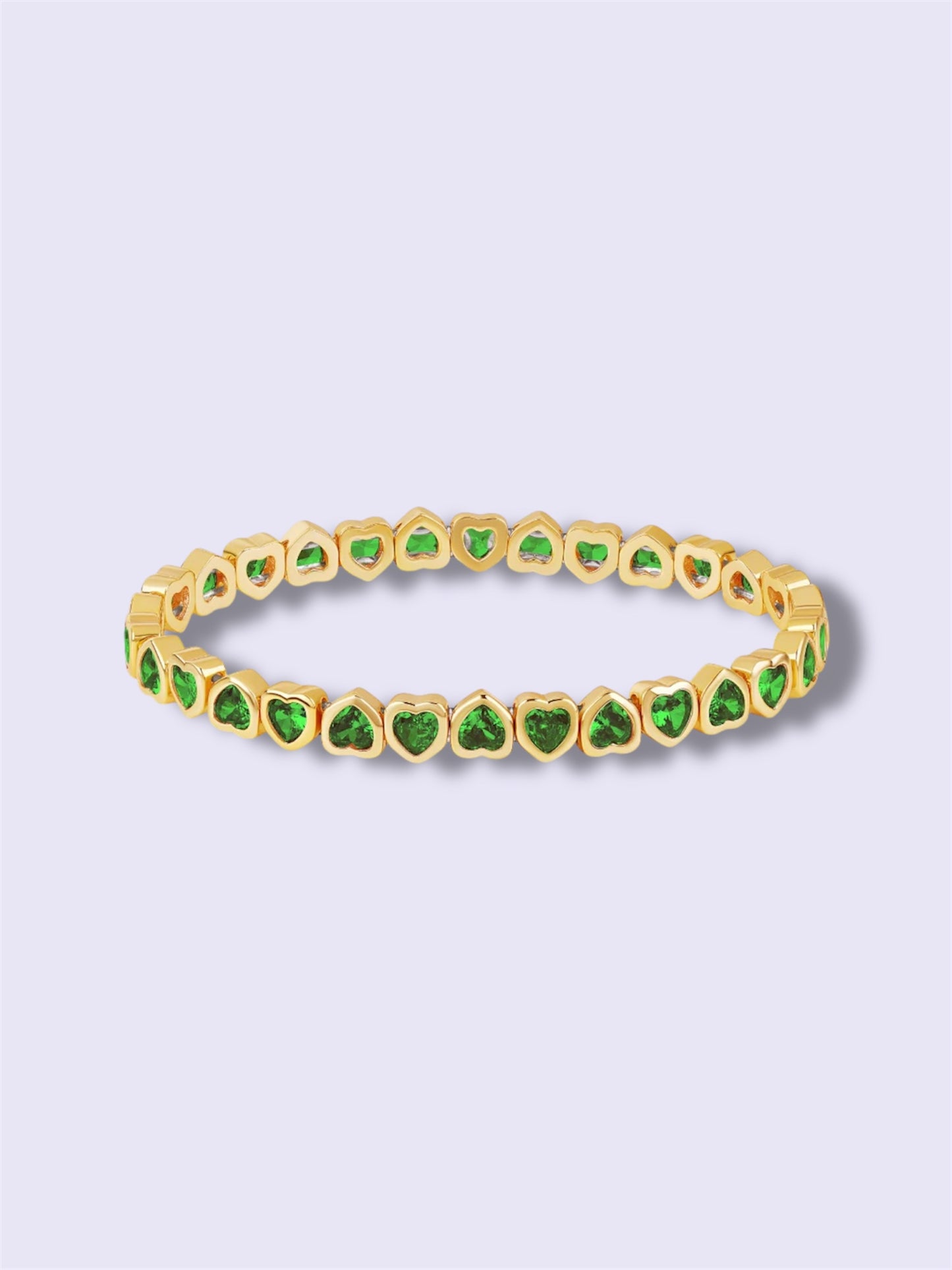 Emerald Heart Stretch Bracelet