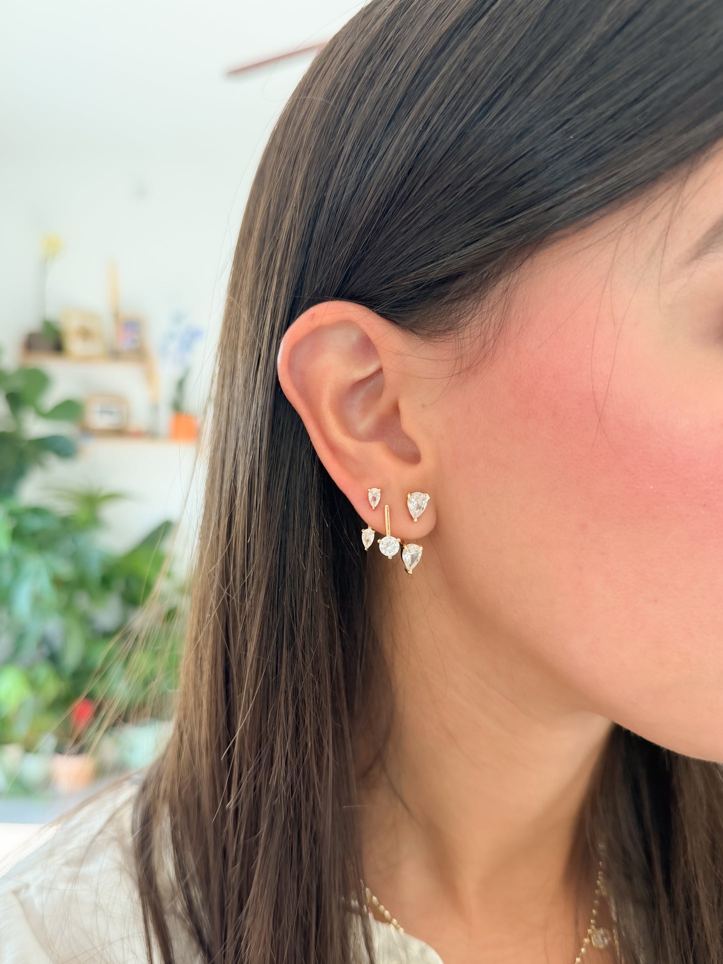 Double Pear Large Earrings