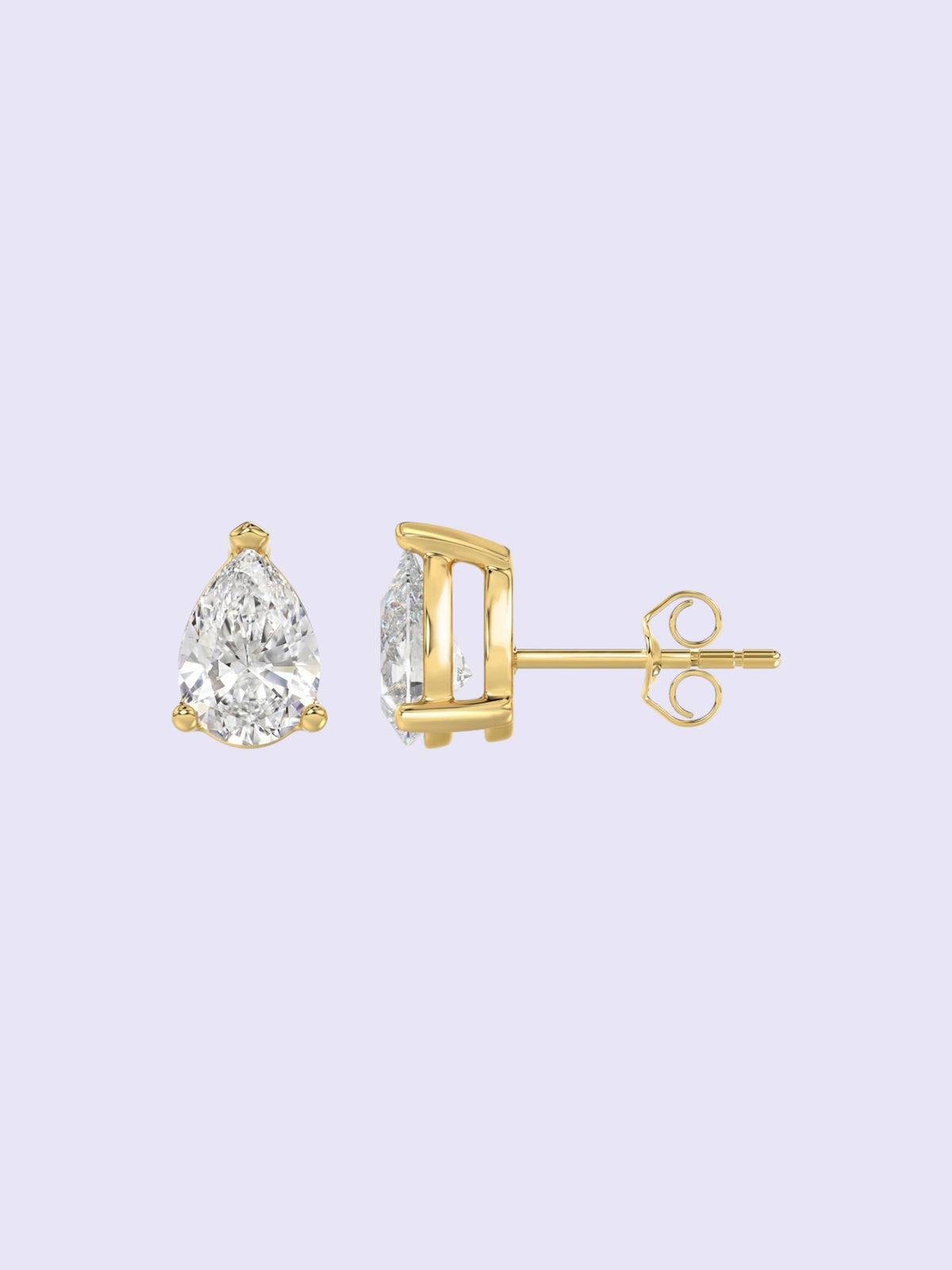 Pear Lab Diamond Earrings