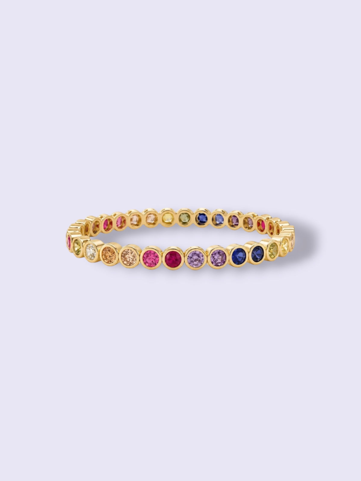 Rainbow Crystal Stretch Bracelet