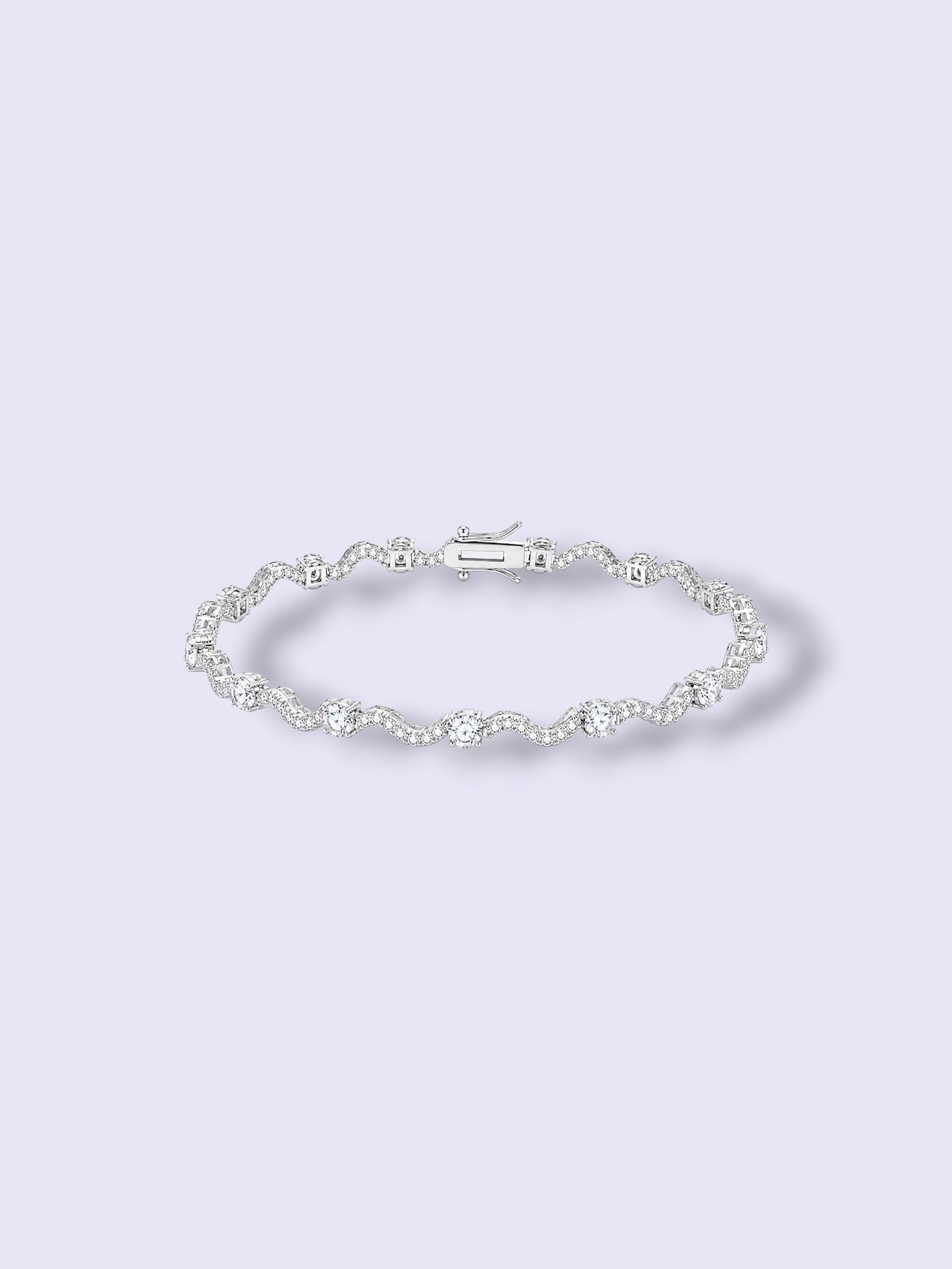 Silver Wave Tennis Bracelet