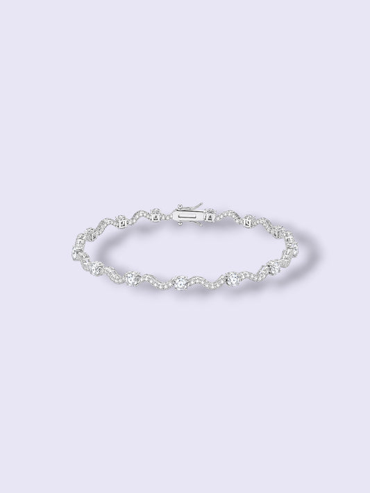 Silver Wave Tennis Bracelet