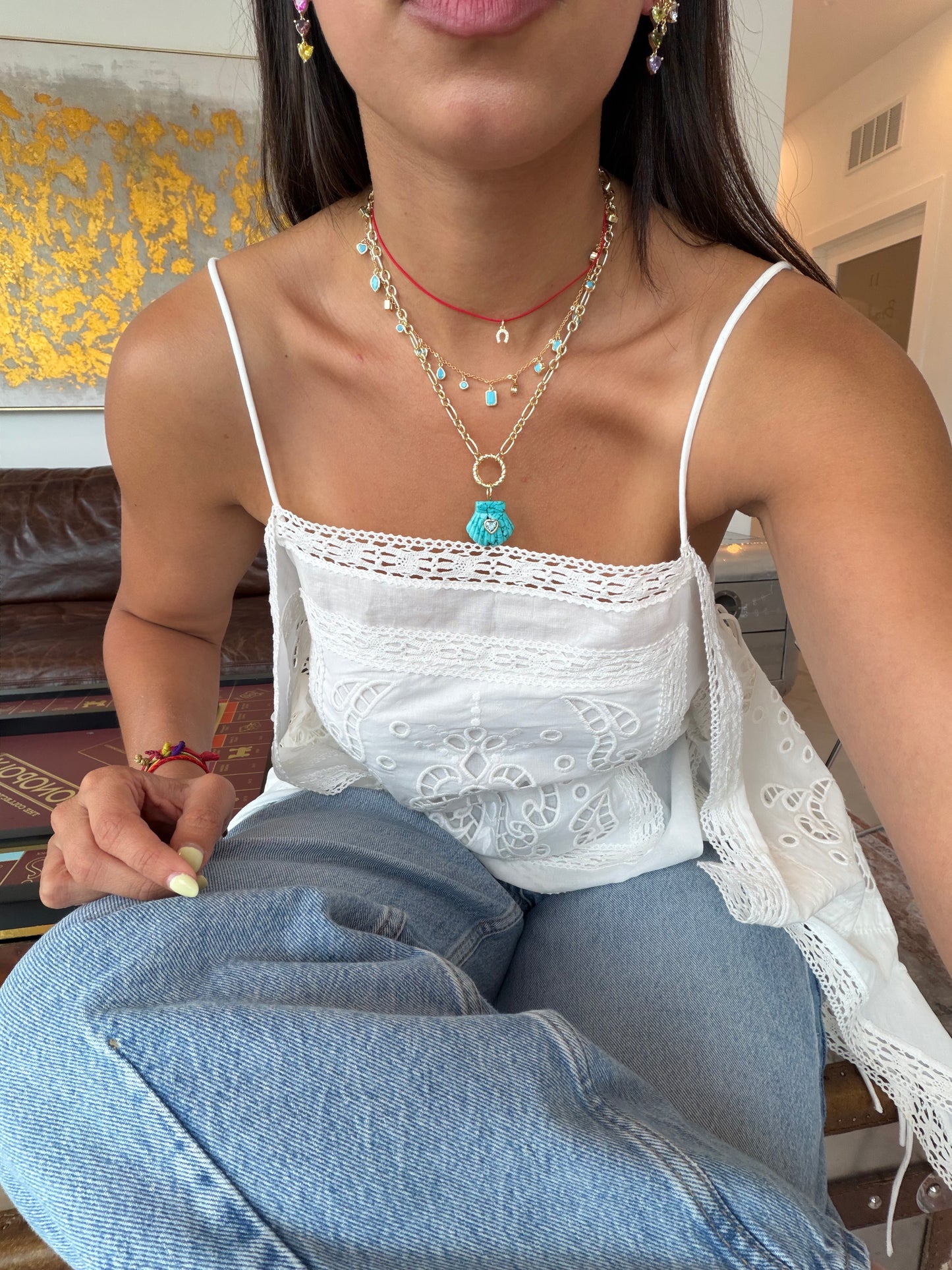Turquoise Shell Charm