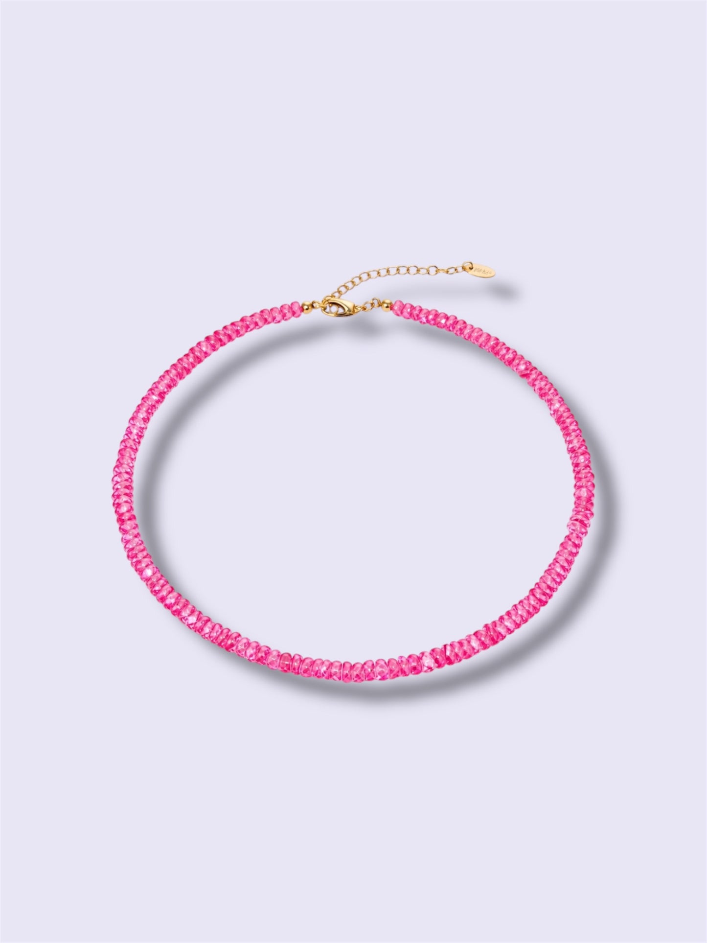 Hot Pink Topaz Necklace