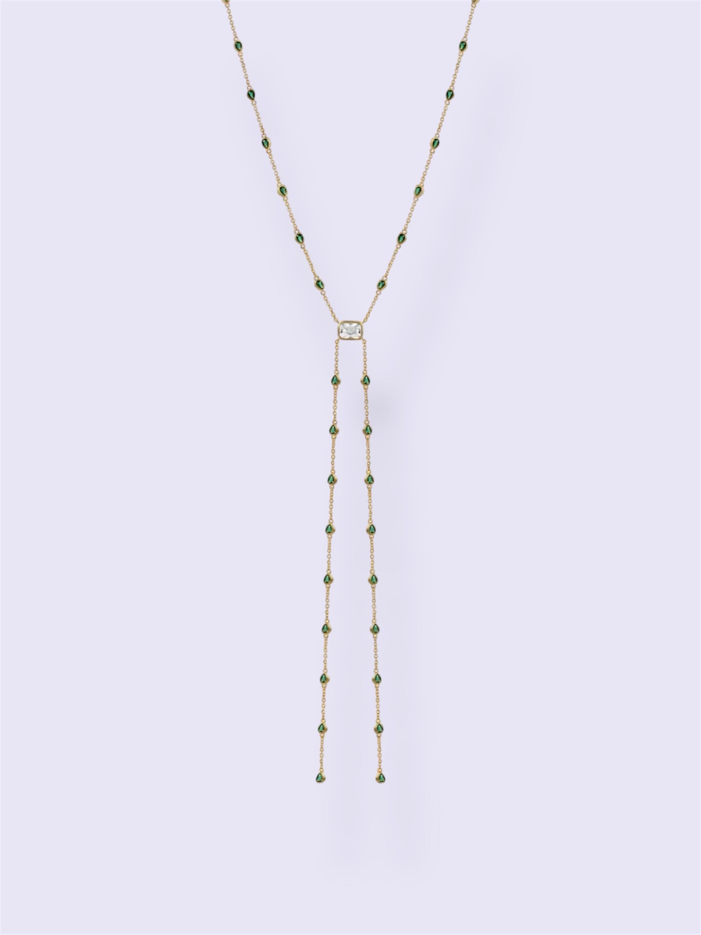 Emerald Cascade Lariat