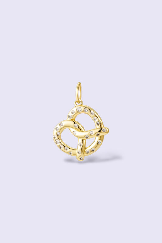 Golden Pretzel Charm