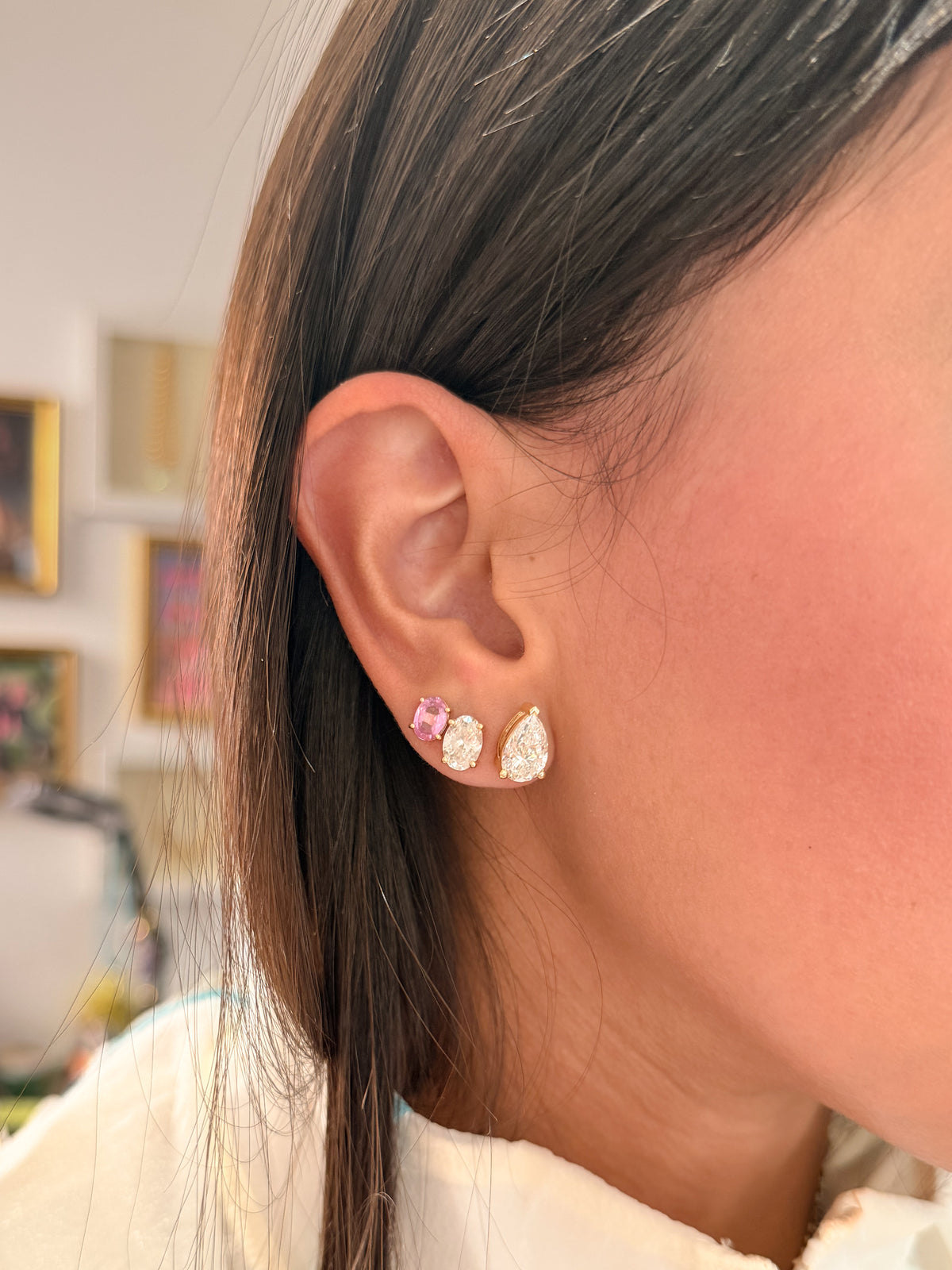 Pear Lab Diamond Earrings