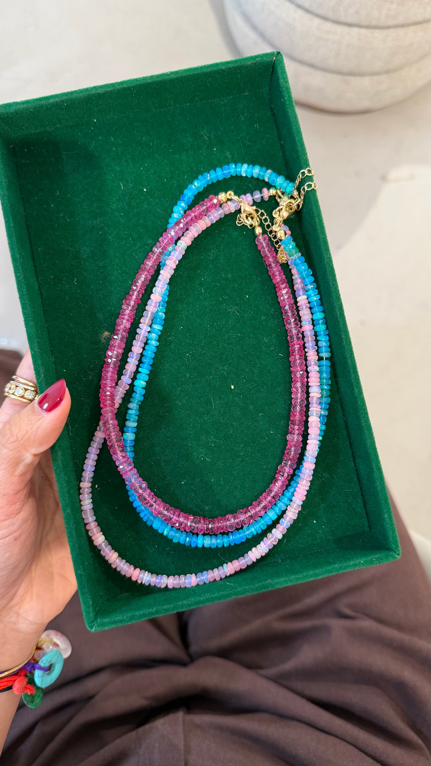 Blue Ethiopian Opal Necklace