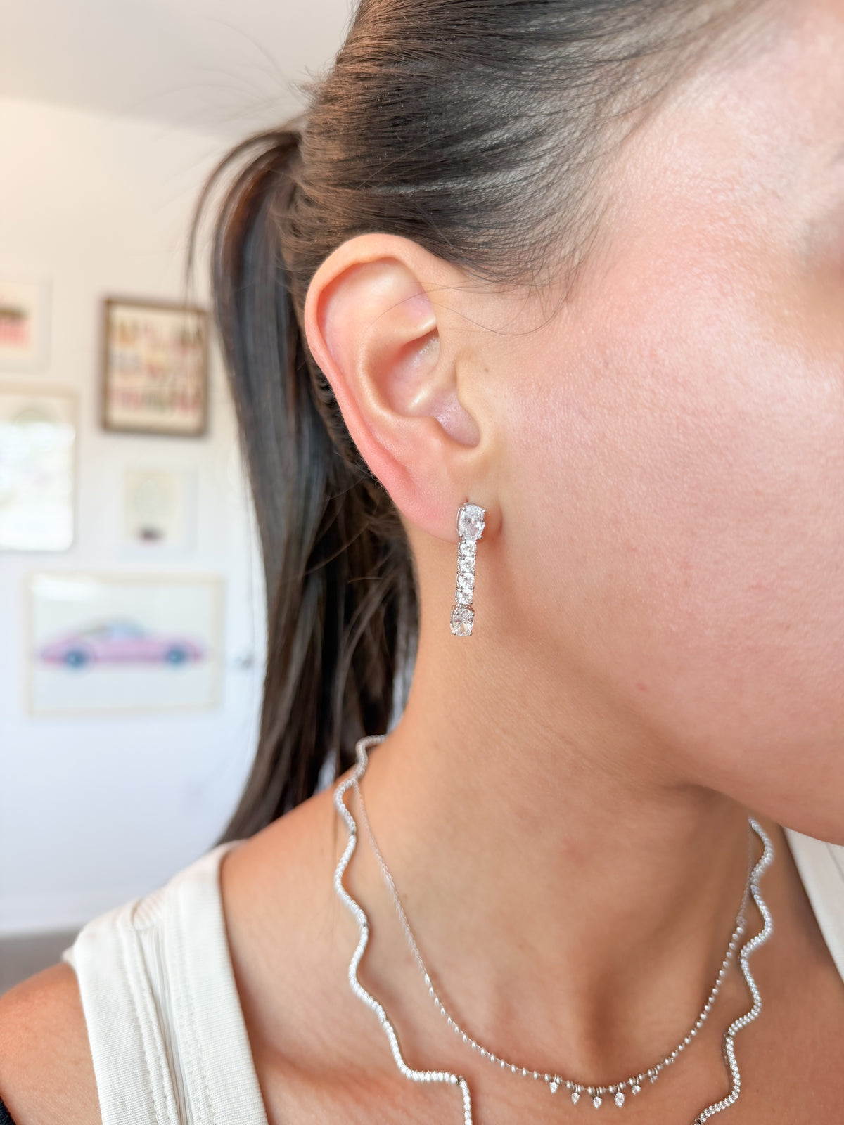 Silver Spark Earrings