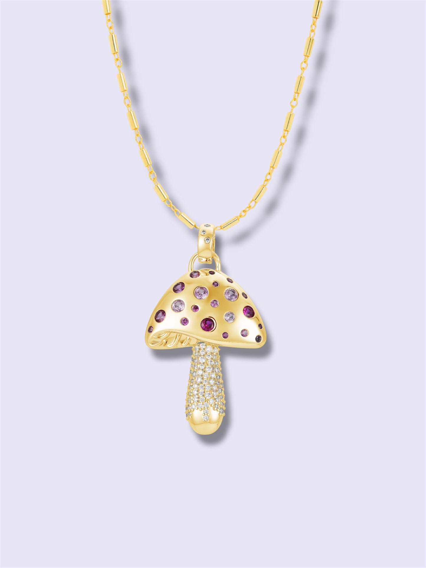 Golden Mushroom Necklace