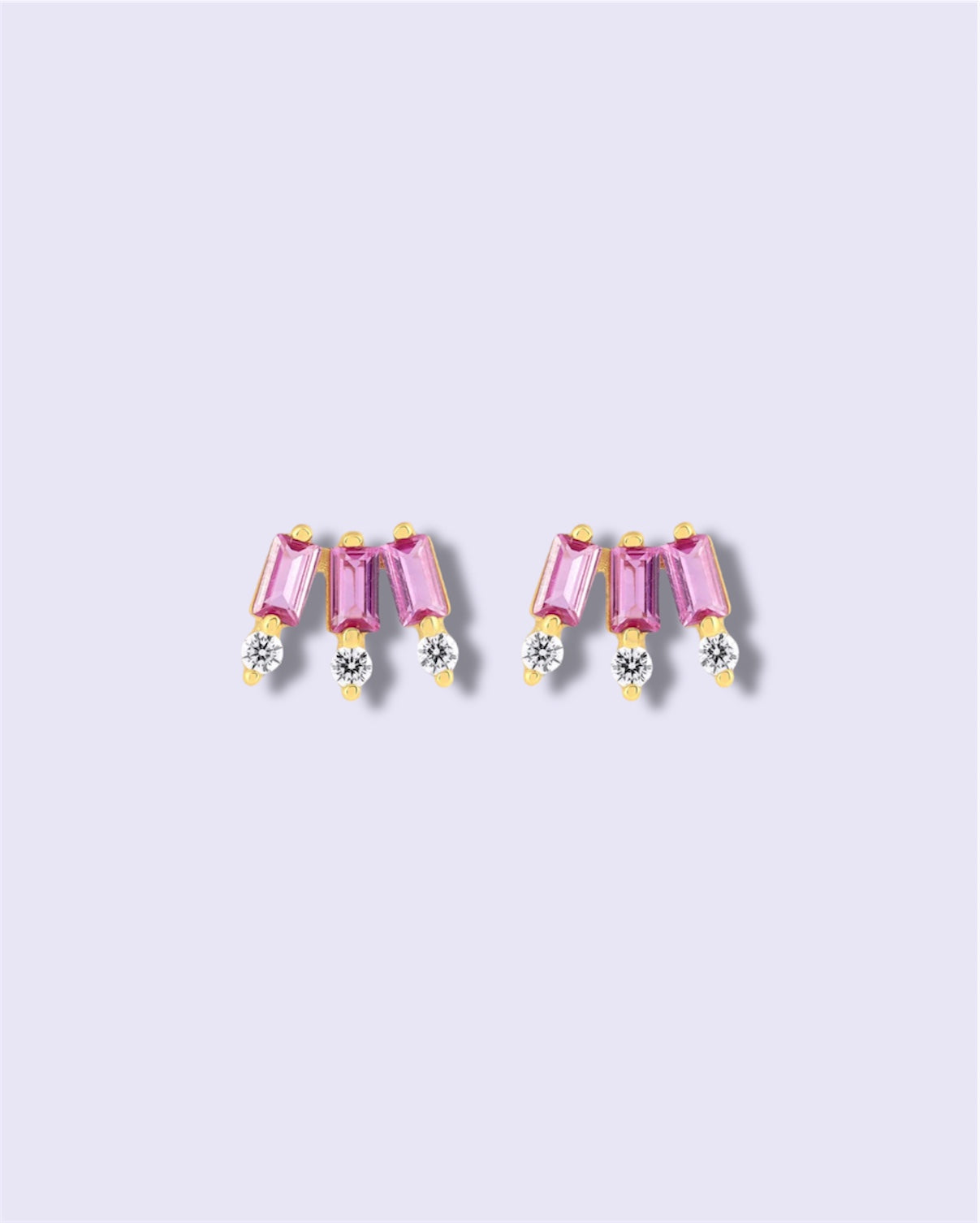 Pink Cascade Earrings