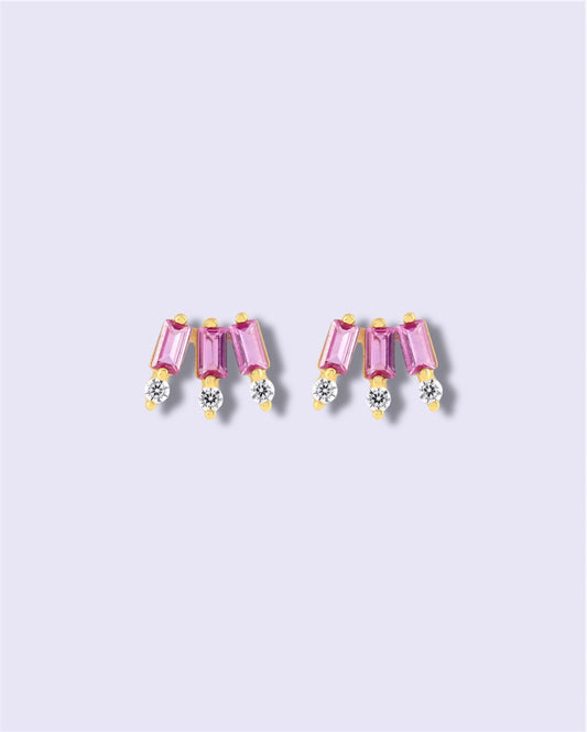 Pink Cascade Earrings